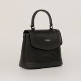  Túi Xách Nữ Da Vân Logo Scorpion Đen 26Đ.11 