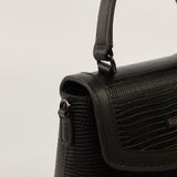  Túi Xách Nữ Da Vân Logo Scorpion Đen 26Đ.11 