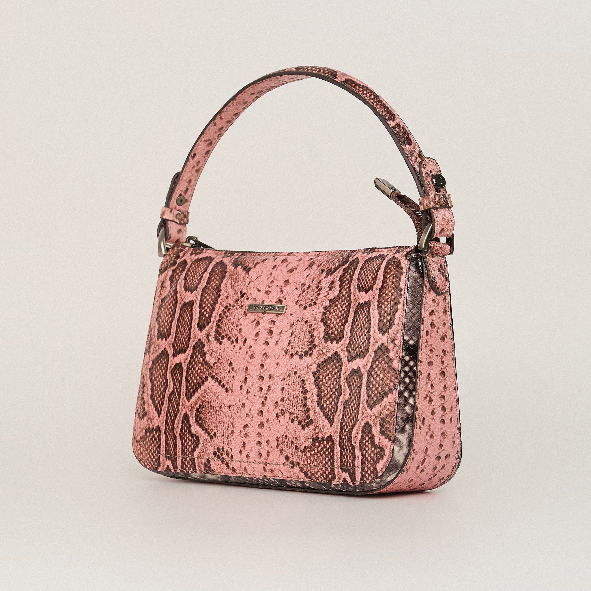  Túi Xách Nữ Shoulder Da Vân Trăn Hồng 26H.219 