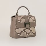  Túi Xách Da Nữ Vân Rắn Ghi 26GV.205 