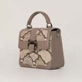  Túi Xách Da Nữ Vân Rắn Ghi 26GV.205 