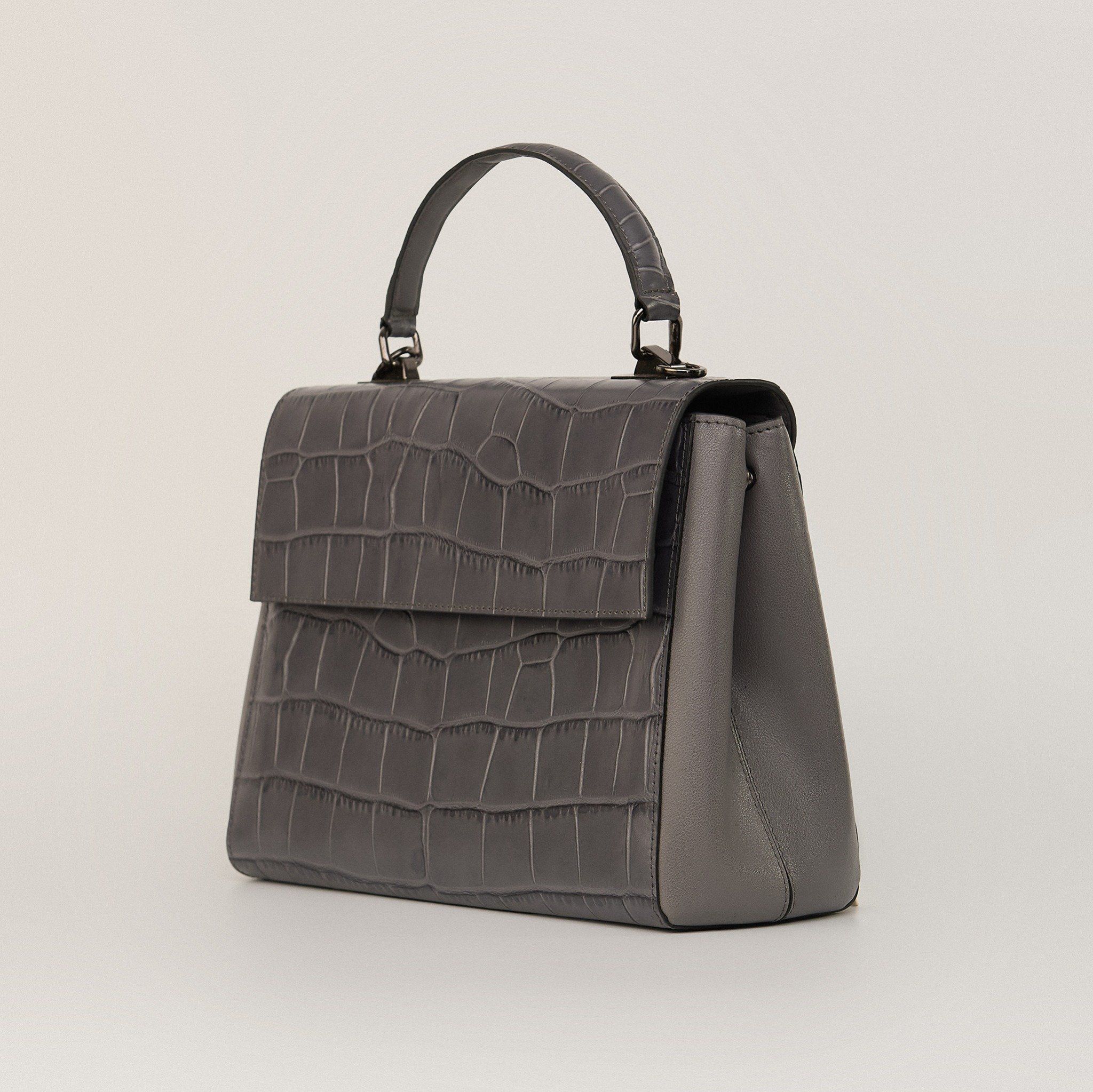  Túi Xách Nữ Da Vân Ghi 26G.222 