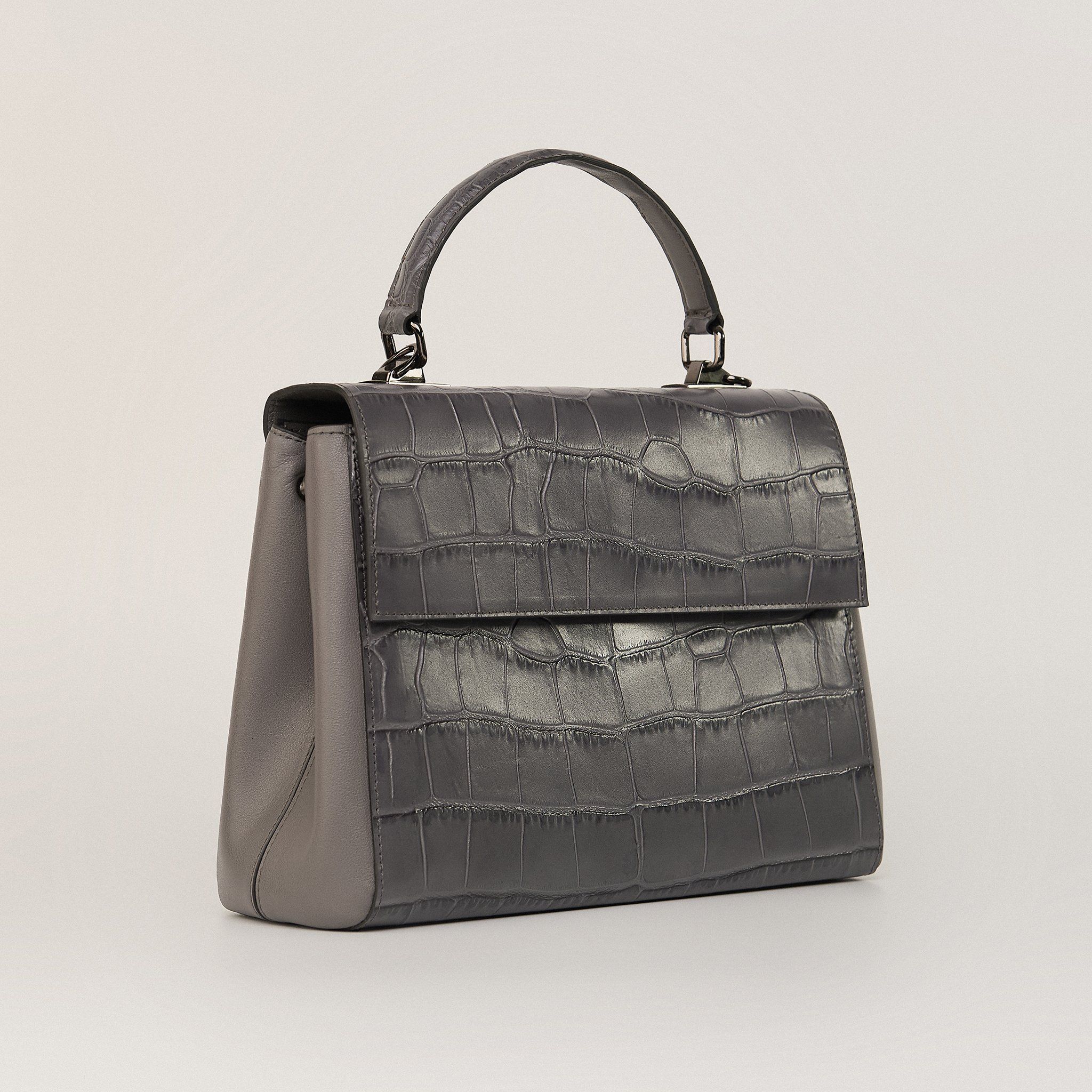  Túi Xách Nữ Da Vân Ghi 26G.222 