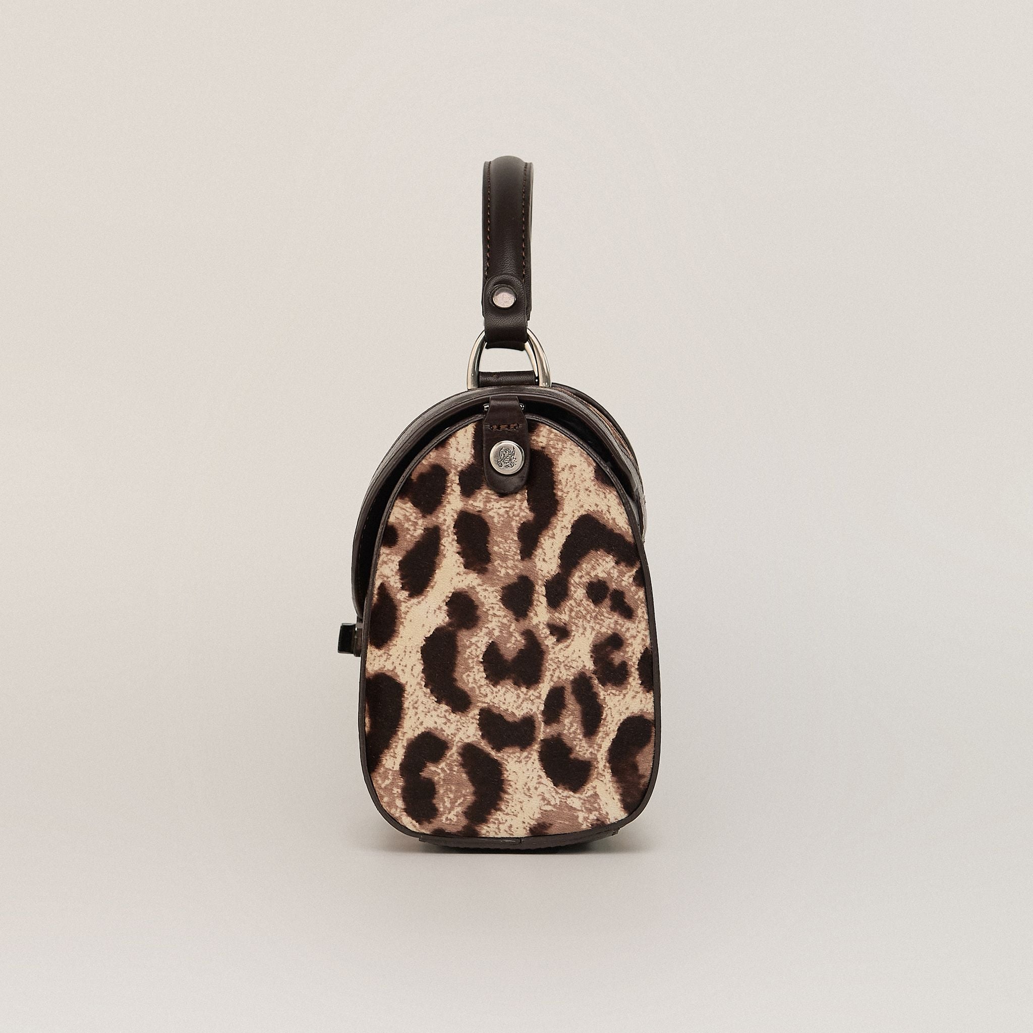  Túi Xách Da Nữ Nâu Báo Gấm 26N.8 