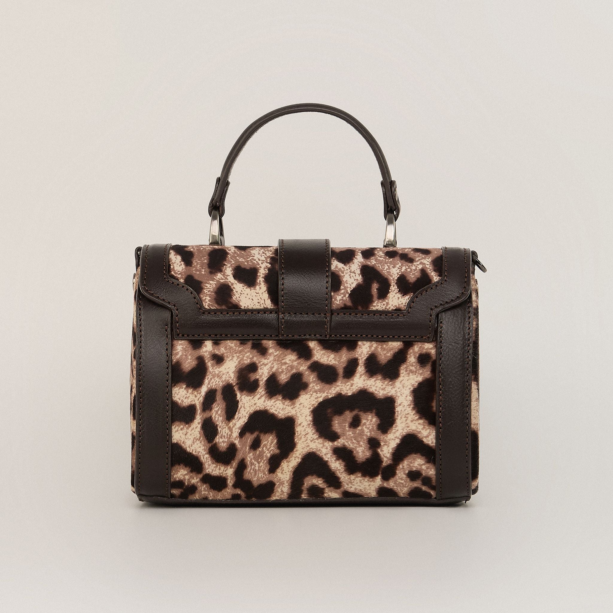  Túi Xách Da Nữ Nâu Báo Gấm 26N.8 