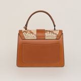  Túi Xách Nữ Da Vân Nâu Vàng 26N.213 