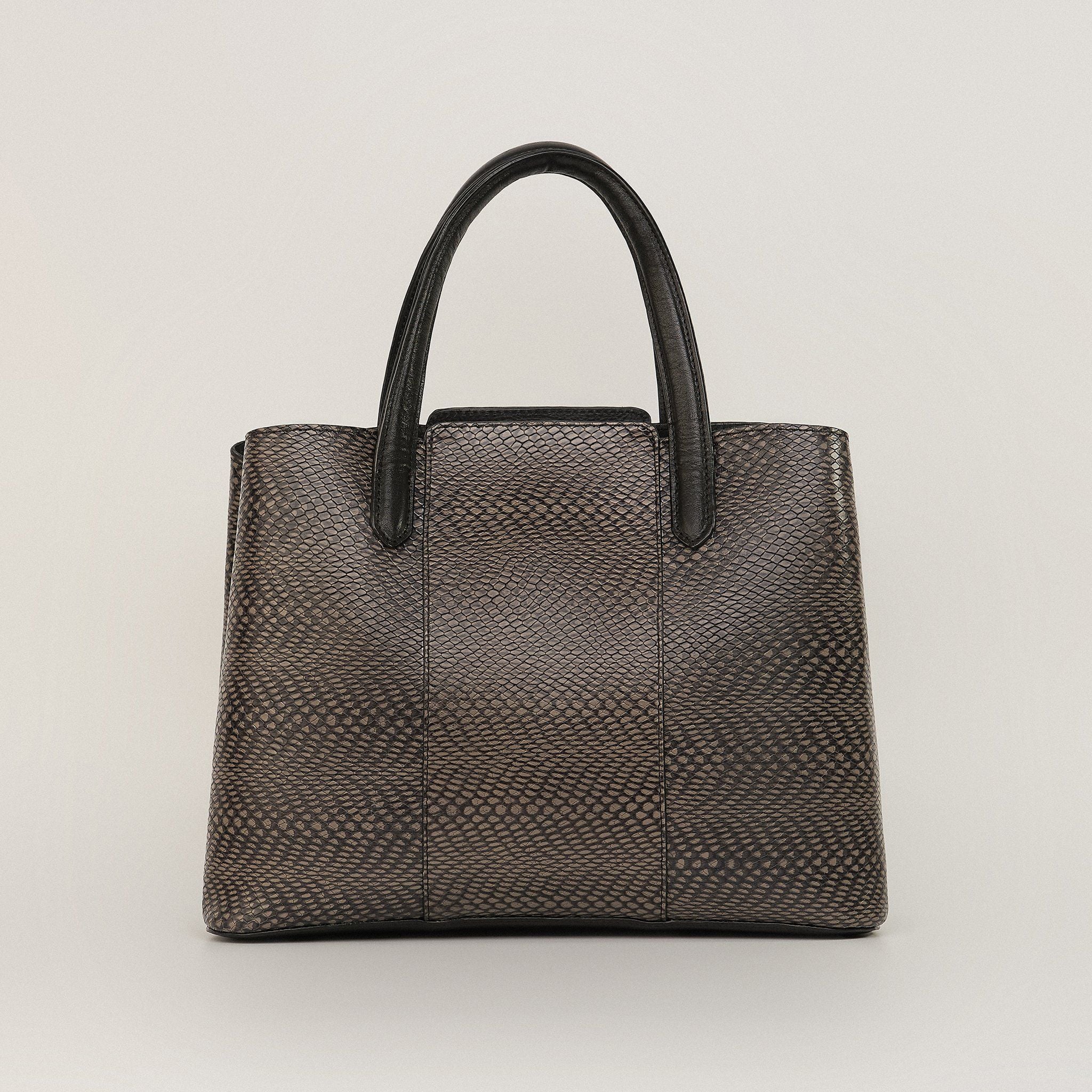  Túi Xách Nữ Da Vân Rắn Đen 26Đ.32 