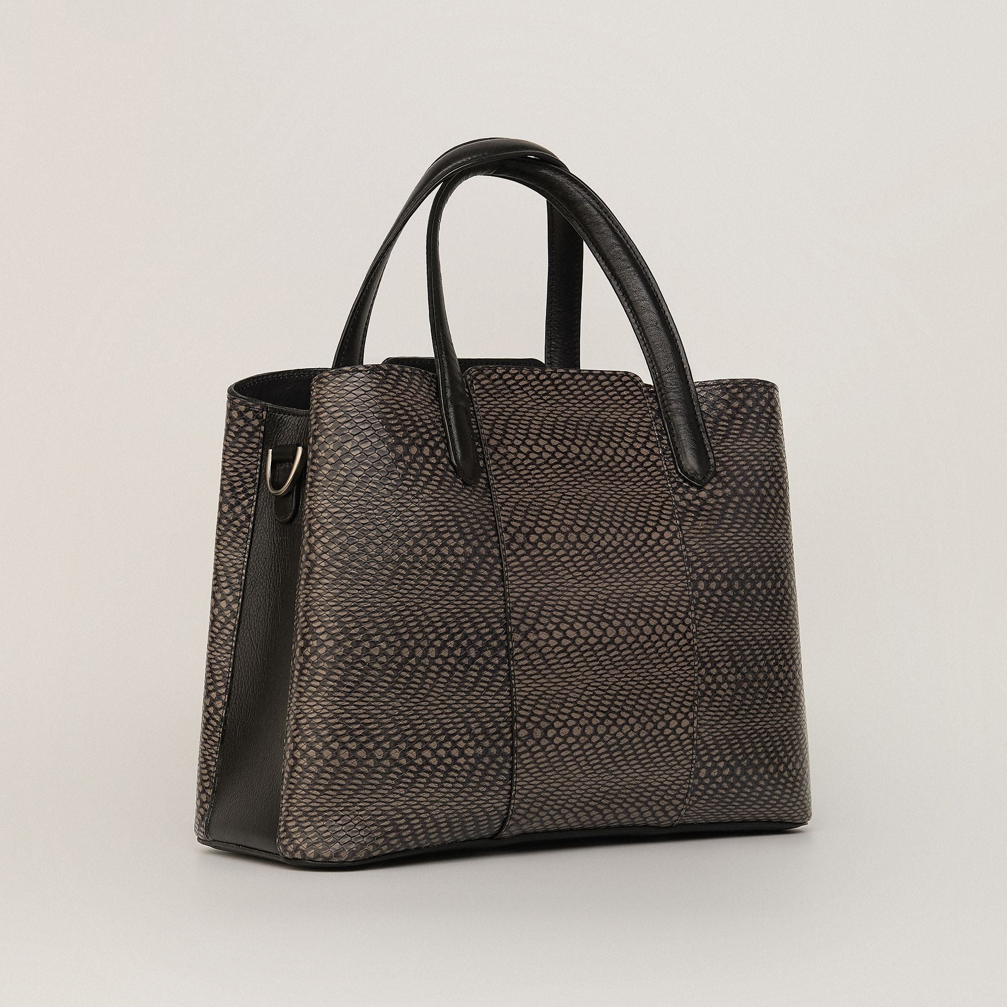  Túi Xách Nữ Da Vân Rắn Đen 26Đ.32 