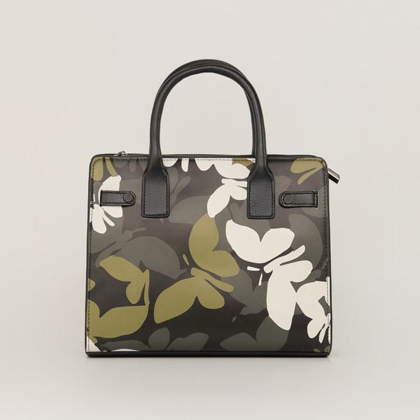  Túi Xách Nữ Da Hoạ Tiết Lá Xanh 26R.166 