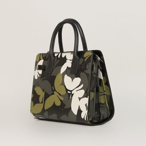  Túi Xách Nữ Da Hoạ Tiết Lá Xanh 26R.166 