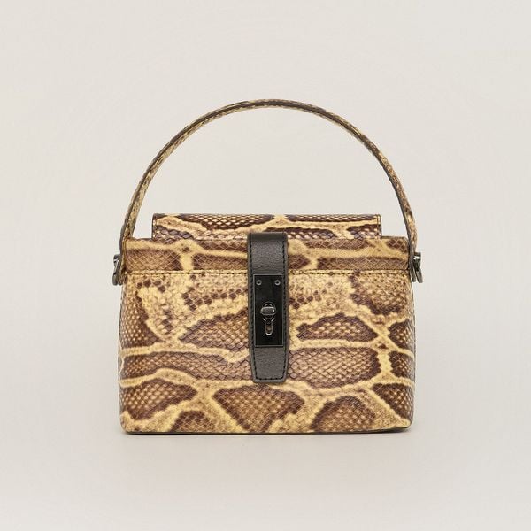  Túi Xách Nữ Da Vân Trăn Vàng 26V.226 