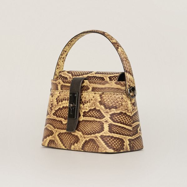  Túi Xách Nữ Da Vân Trăn Vàng 26V.226 