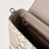  Túi Xách Da Nữ Vân Rắn Ghi 26GV.205 