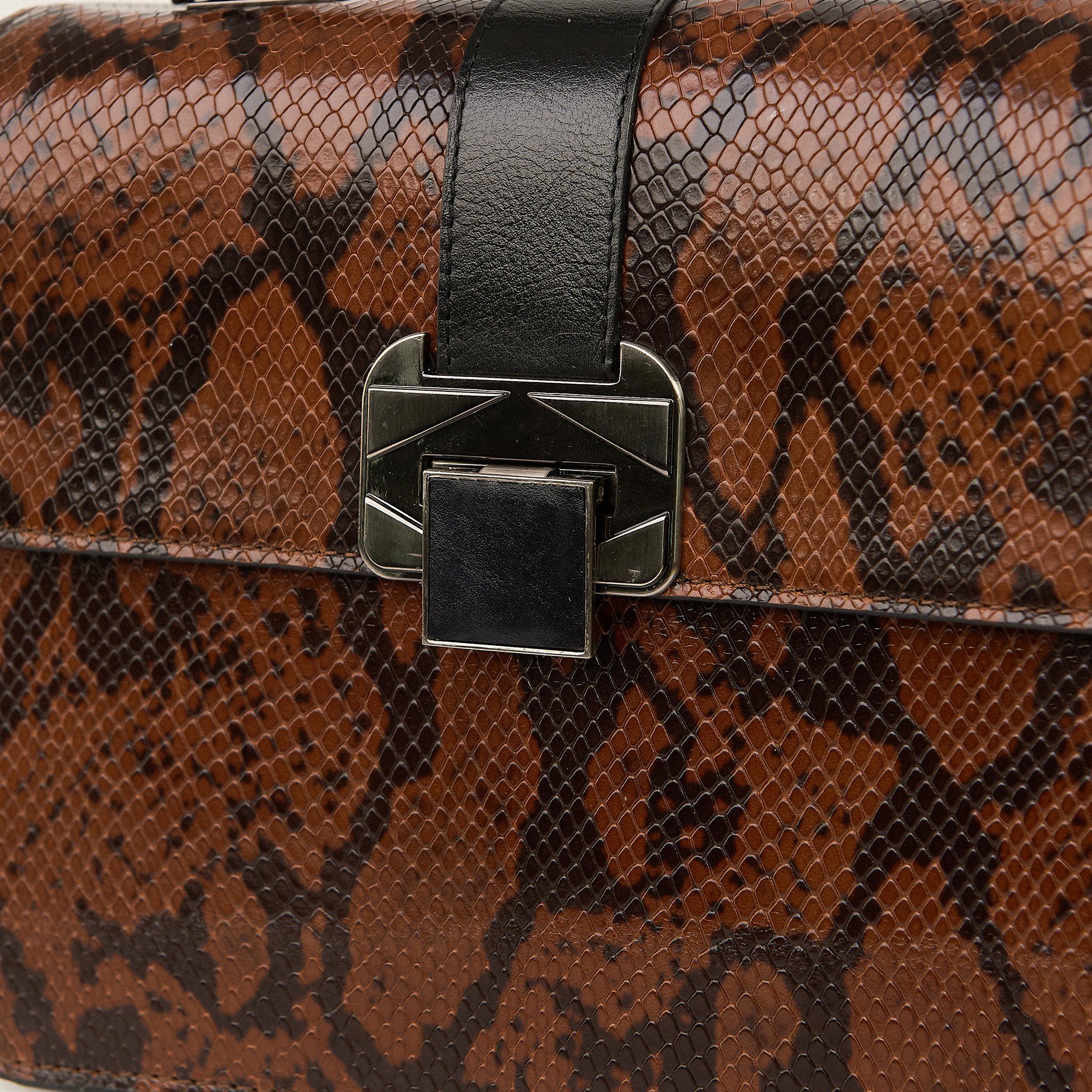  Túi Xách Nữ Da Vân Trăn Nâu 26NV.139 