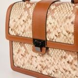  Túi Xách Nữ Da Vân Nâu Vàng 26N.213 