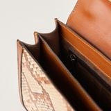  Túi Xách Nữ Da Vân Nâu Vàng 26N.213 