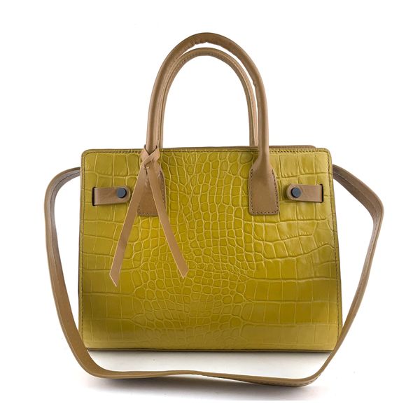  Túi Xách Da Vân Nữ Vàng 126V.166 