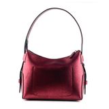  Túi Xách Nữ Da Vân Metallic Đỏ Mận 26Đ.206 