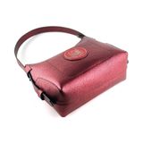  Túi Xách Nữ Da Vân Metallic Đỏ Mận 26Đ.206 