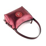  Túi Xách Nữ Da Vân Metallic Đỏ Mận 26Đ.206 