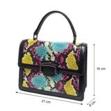  Túi Xách Nữ Da Vân Trăn Xanh Vàng Tím 26Ð.27 