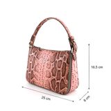  Túi Xách Nữ Shoulder Da Vân Trăn Hồng 26H.219 
