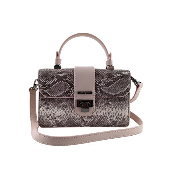  Túi Xách Da Vân Nữ Hồng Đen 26H.7 