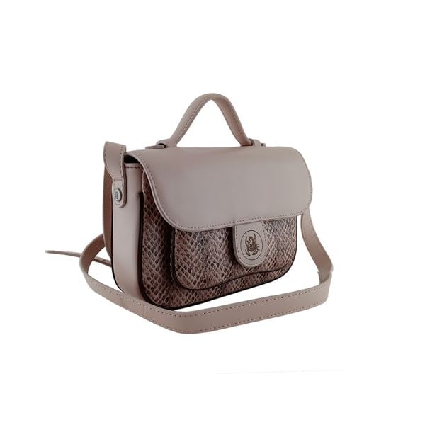  Túi Xách Da Vân Nữ Hồng Ghi 26K.218 