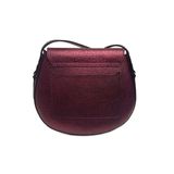  Túi Xách Da Vân Nữ Saddle Đỏ Mận 26M.138 