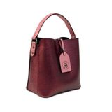  Túi Xách Da Vân Nữ Bucket Đỏ 26M.224 