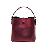  Túi Xách Da Vân Nữ Bucket Đỏ 26M.224 