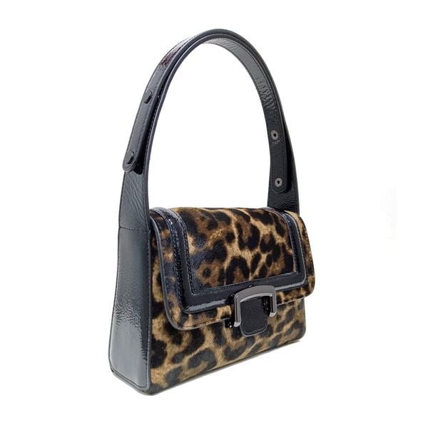  Túi Xách Da Nữ Nâu Báo Gấm 26N.12 