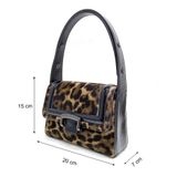  Túi Xách Da Nữ Nâu Báo Gấm 26N.12 