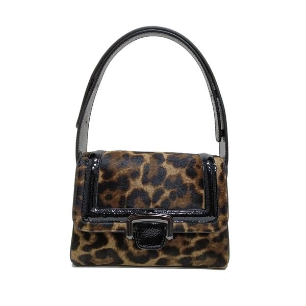  Túi Xách Da Nữ Nâu Báo Gấm 26N.12 