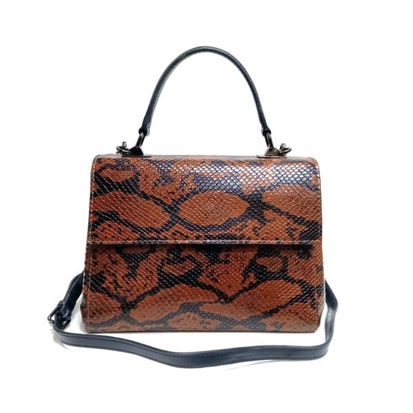  Túi Xách Nữ Da Vân Trăn Nâu 26N.222 