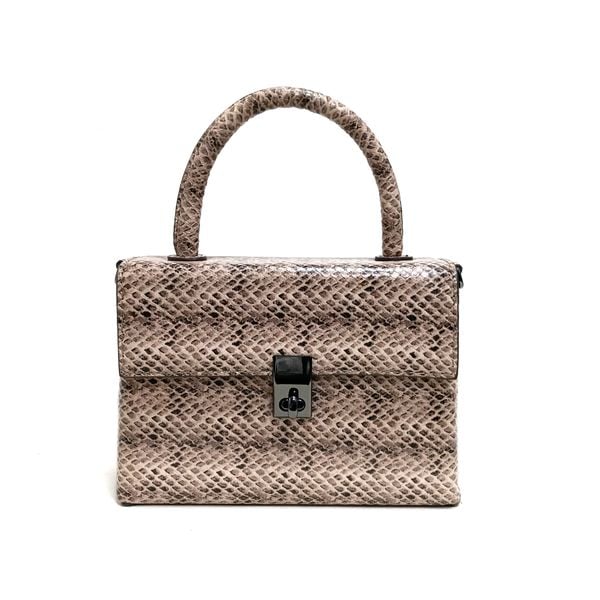  Túi Xách Nữ Da Vân Rắn Nâu 26N.231 