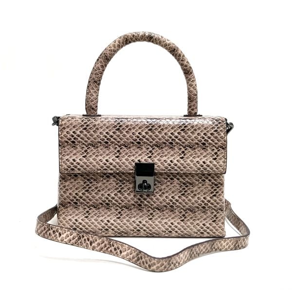  Túi Xách Nữ Da Vân Rắn Nâu 26N.231 