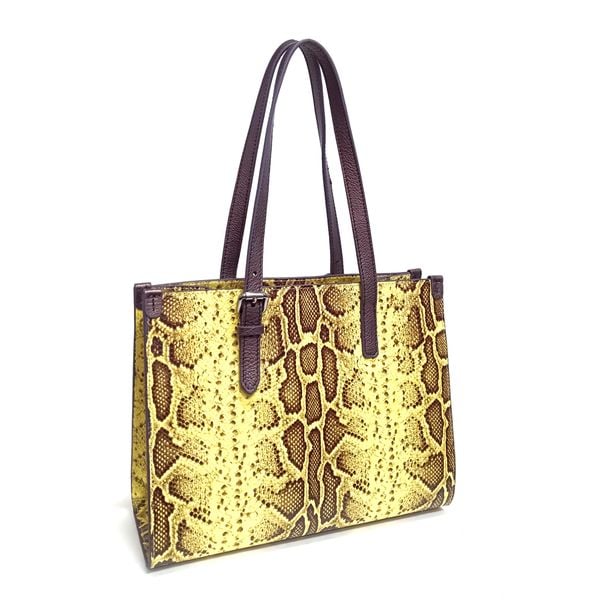  Túi Xách Nữ Da Vân Trăn Vàng 26V.33 