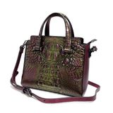  Túi Xách Da Vân Nữ Tím Đỏ 26T.18 