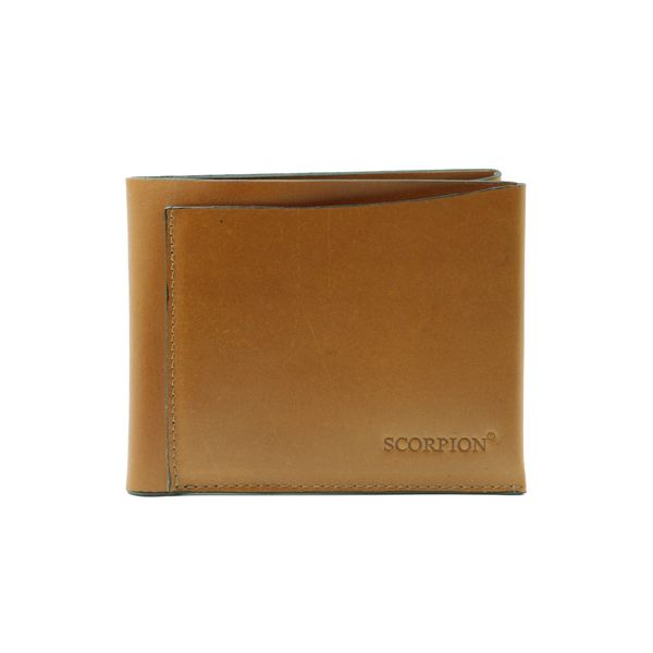  Ví Da Nam Gập Đôi Logo Scorpion Nâu 399.2 
