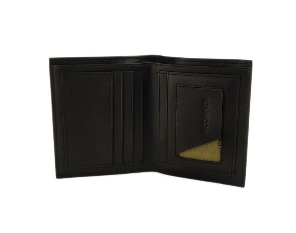 Ví Da Nam Gập Đôi Logo Scorpion Đen 99.1 