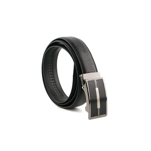  Thắt Lưng Da Nam Khóa Lăn Đen 36S.3 