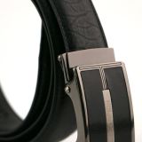  Thắt Lưng Da Nam Khóa Lăn Đen 36S.3 