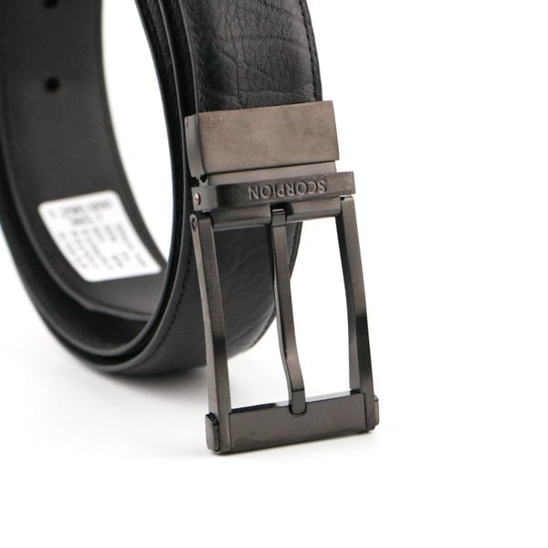  Thắt Lưng Da Nam Khóa Cài Đen 36S.8 