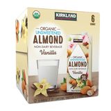  Thùng 6 Hộp Sữa hạnh nhân hữu cơ Kirkland Mỹ 1 Lit - unsweetenned organic almond milk 