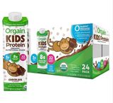  Thùng 12 Hộp Sữa nước Protein hữu cơ Orgain Kids Protein Vị Socola 244ml x 12 