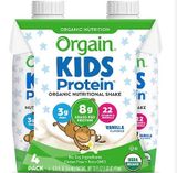  Combo 4 Hộp Sữa nước Protein hữu cơ Orgain Kids Protein Vị Vani 244ml 