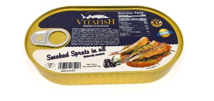  Cá Trích Hun Khói Ngâm Dầu Đóng Hộp Hiệu Vitafish Loại Premium 190g 