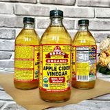  Giấm táo hữu cơ Bragg Mỹ - Organic Apple Cider Vinegar 473ml 