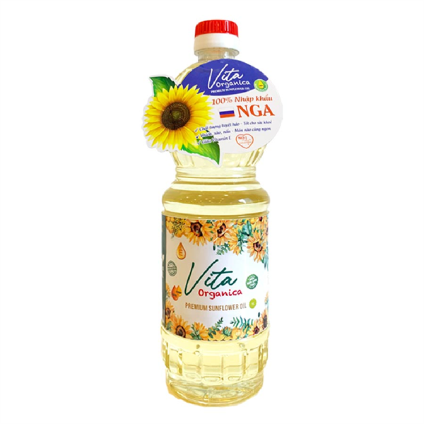  Dầu Ăn Cao Cấp Hướng Dương Vita Organica Loại Premium 1L 